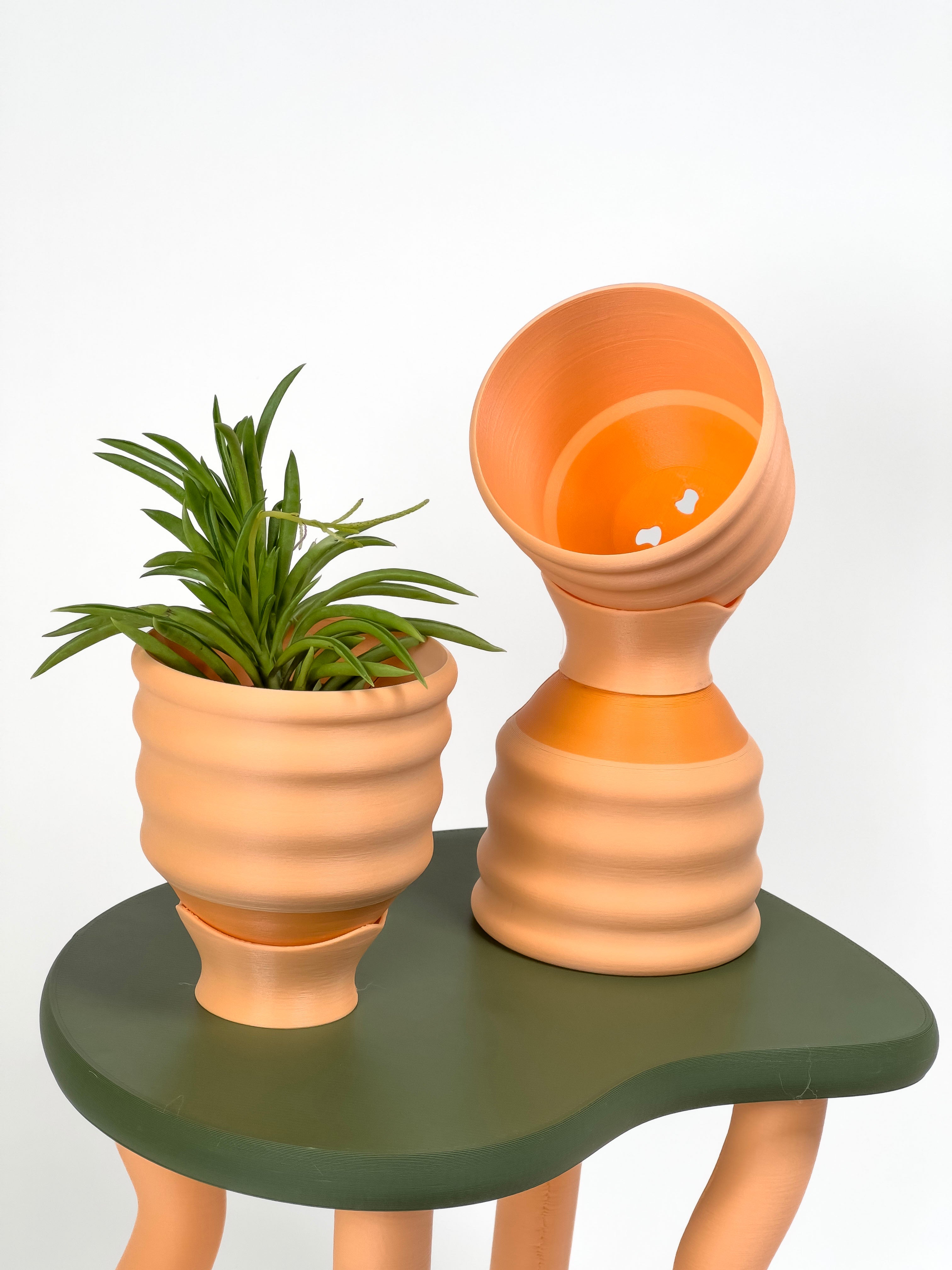 orange plant pot holder 3" Wiggle Cup Planters!