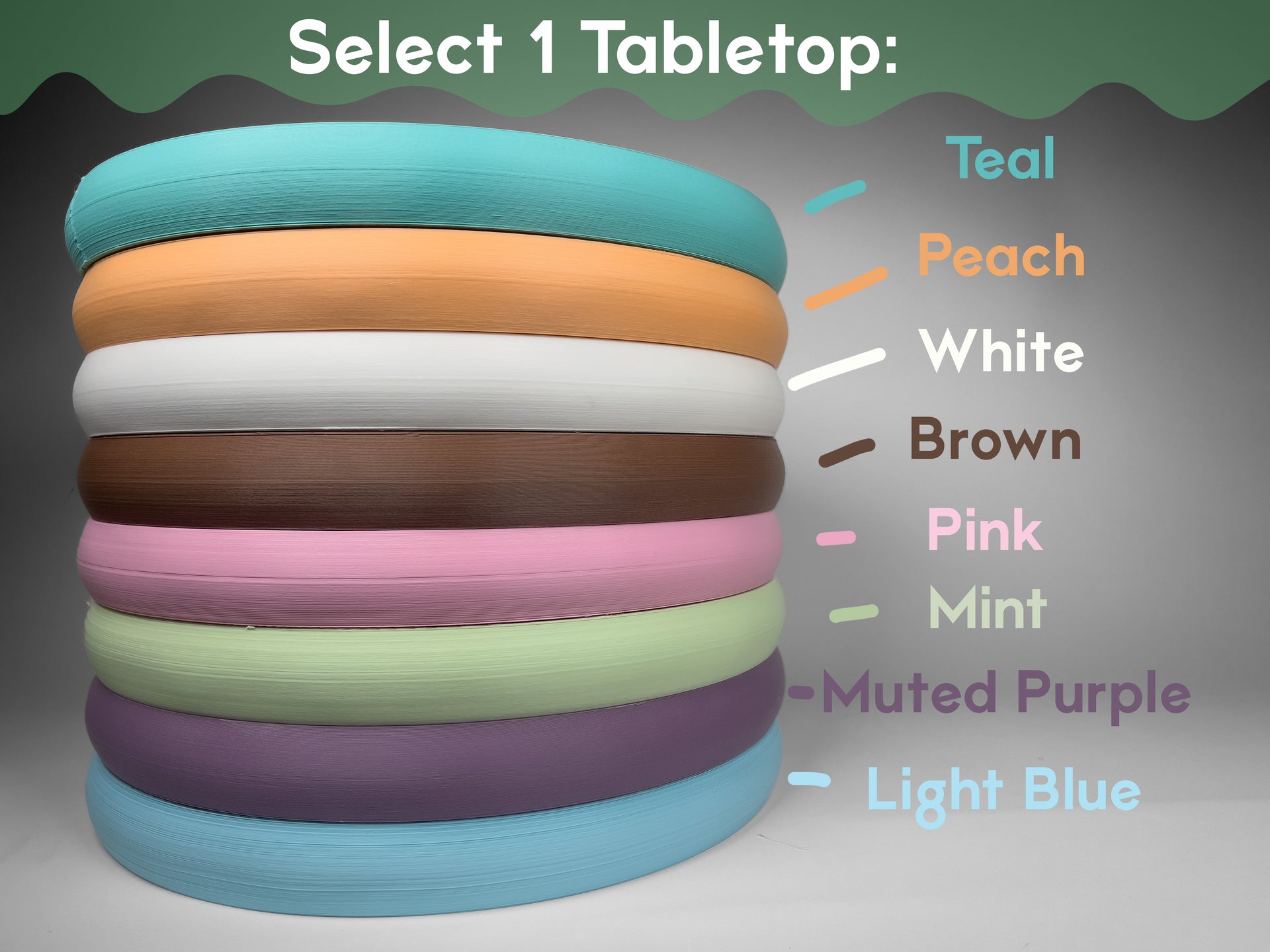 Individual Jelly Table Tops